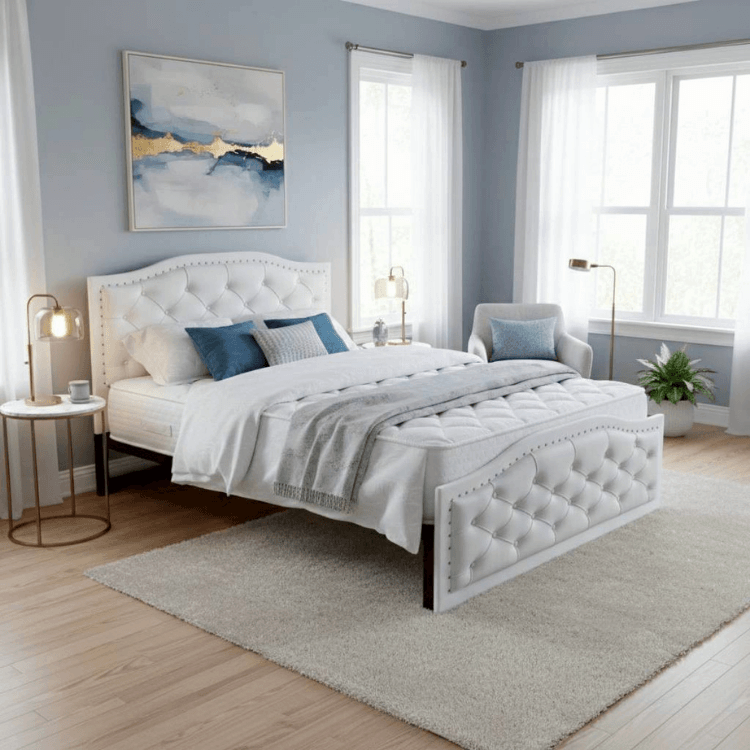 ฐานรองหัวเตียง 3.5 ฟุต WISDOM DESIGN FURNITURE รุ่น MODREN สีขาว